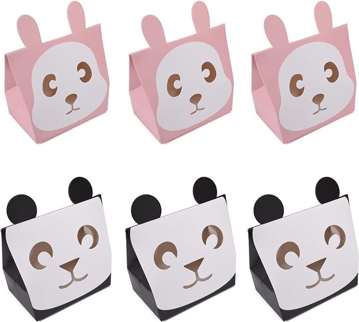 Papieren Zakjes Diersnoepzakjes - 20 Stuks - Feestzakjes - Snoeppapieren Zakjes - Cadeauzakjes - Koekjes - Snoep