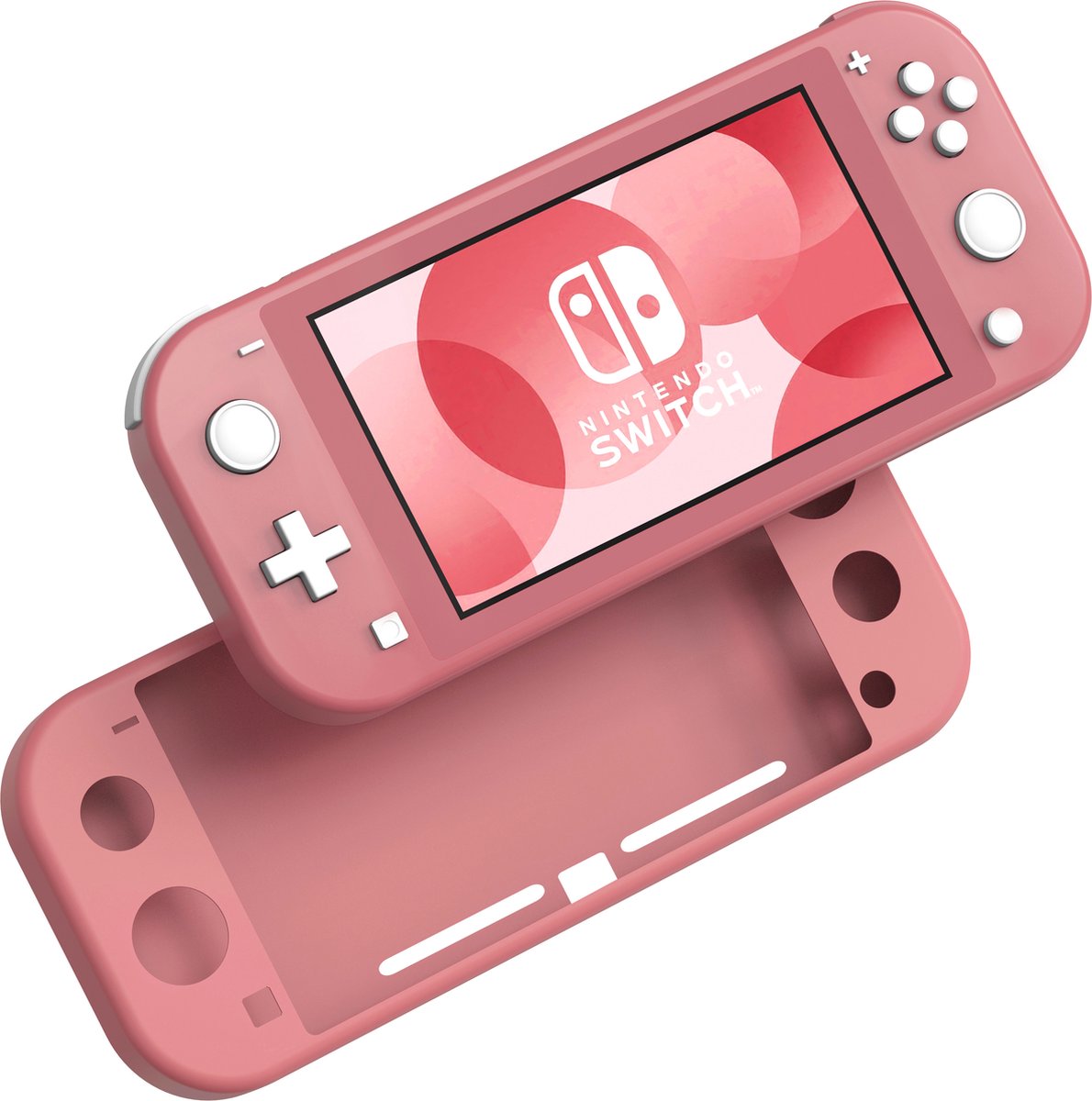Roze kleur siliconen hoes voor Nintendo Switch lite - Anti-kras, anti-schok en antislip beschermhoes
