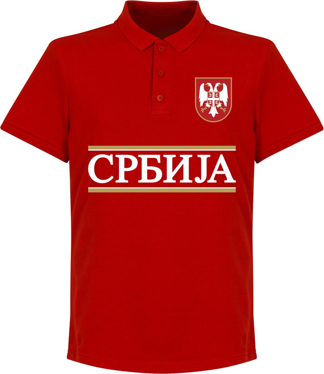 Servië Logo Team Polo - Rood - L