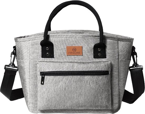 Rainbecom - Sacs isothermes - Sac à lunch - 35x20x22,5 cm - 15 litres - Grijs - Isolation - Polyester cationique - Riem à poignée - Sac isotherme PEVA - Sac à lunch - Sac isotherme - Sac pique-nique