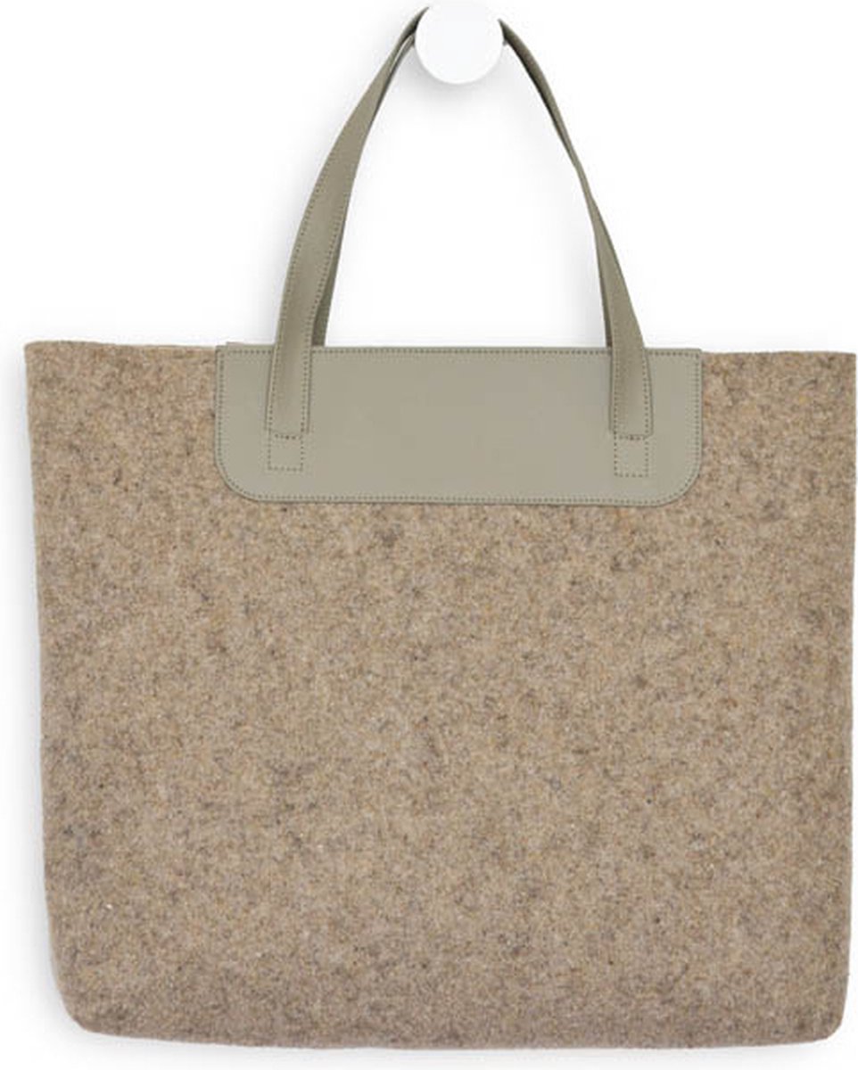 Shopper Dames - Schoudertas - Tote Bag - Weekendtas Dames - Boodschappentas - Gerecycled Vilt - Taupe | MARLY | MADE out of