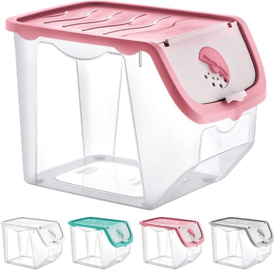 2,3 l luchtdichte melkpoederdispenser, draagbare melkpoederbox, melkpoeder, houder met lepel, bediening met één hand, afneembaar, voor het bewaren van babymelkpoeder, groenten en levensmiddelen