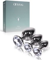 Metalen Buttplugs voor mannen en vrouwen - Erotiek & Seksspeeltjes - Buttplug Set 3-Delig - Anale speeltjes & Butt Plug - Wit