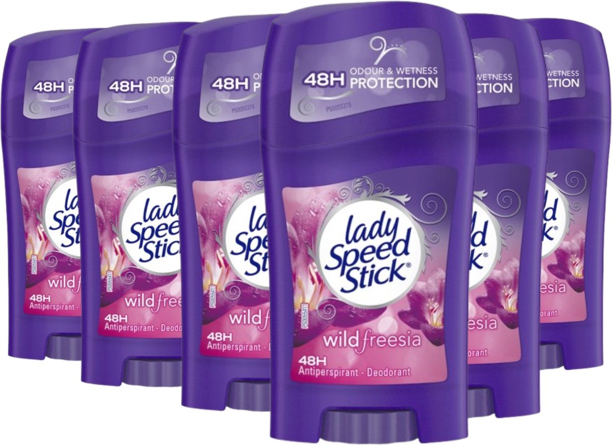 Goedkoopste Lady Speed Stick Deodorants Wild Freesia - 6x40g - Deodorant vrouw - Classic USA formaat
