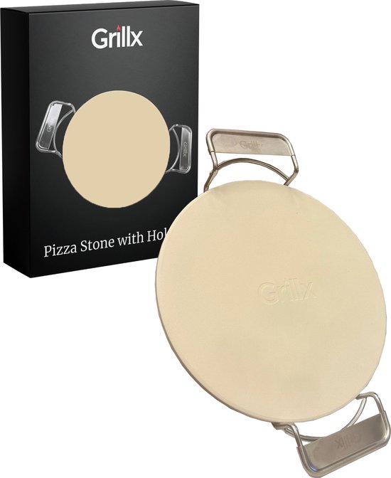 onlyfire Pierre à Pizza Ronde pour Four et Barbecue, 37.6 cm