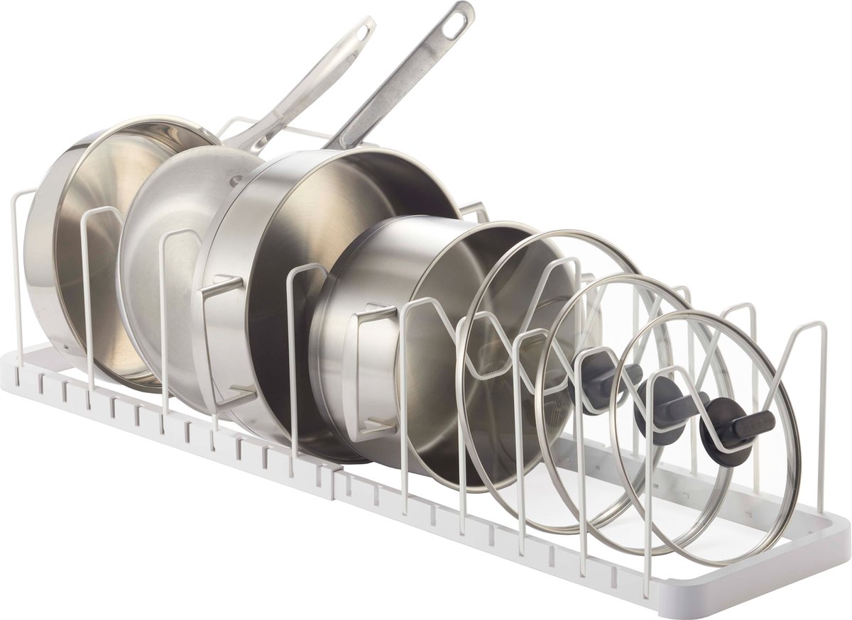 Yamazaki Keukenkast Organiser voor Pannen en Deksels - Tower - Wit