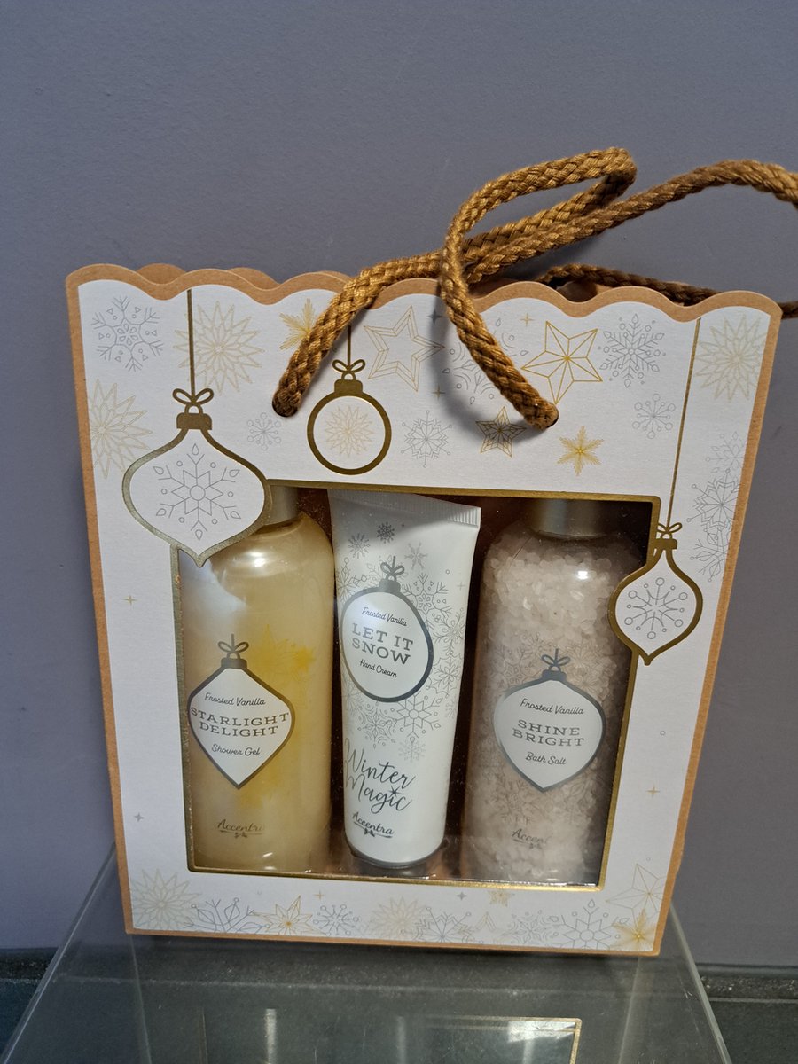Goedkoopste geschenk set vrouwen verjaardag - moeder dag - leuk geschenk - kado - kerst geschenk vanille - douche gel - badzout - hand en nagelcreme