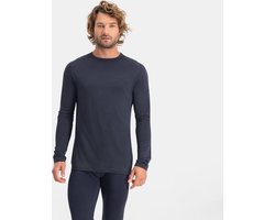 NOMAD® Tech Thermal Longsleeve Heren | Donkergrijs | L | Warme baselayer | Merinowol en polyester mix | Thermische regulatie en vochttransport | Anti-geur