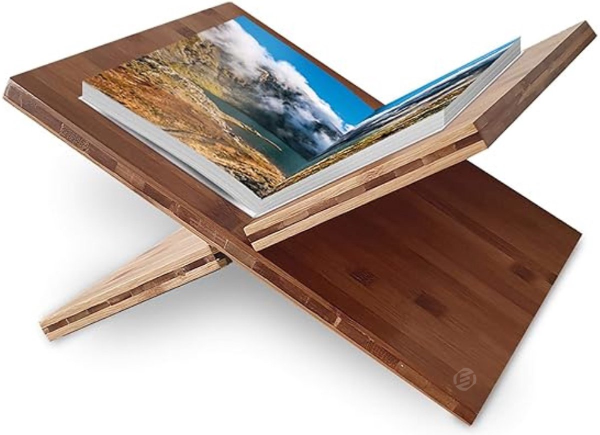 Equivera Boekenstandaard - Boekensteun - Boekenhouder - Boeken Standaard - Leesstandaard - Book holder Bruin