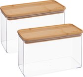 Boîte de rangement Cracker OTIX - Set de 2 - Transparent - Knackebrod - Boîte aliments frais - Bamboe