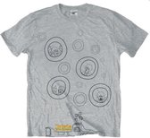 The Beatles - Bubbles Heren T-shirt - XXL - Grijs
