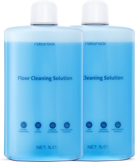 2PCS-Originele Roborock reiniger voor Roborock Dyad Pro/Dyad Pro Combo/S8 MaxV Ultra/S7 Max Ultra/Qrevo/S8+, 1000ml, Nat en Droog Stofzuiger - Robotstofzuigers - vervangingsonderdeel, organisch schoonmaakconcentraat