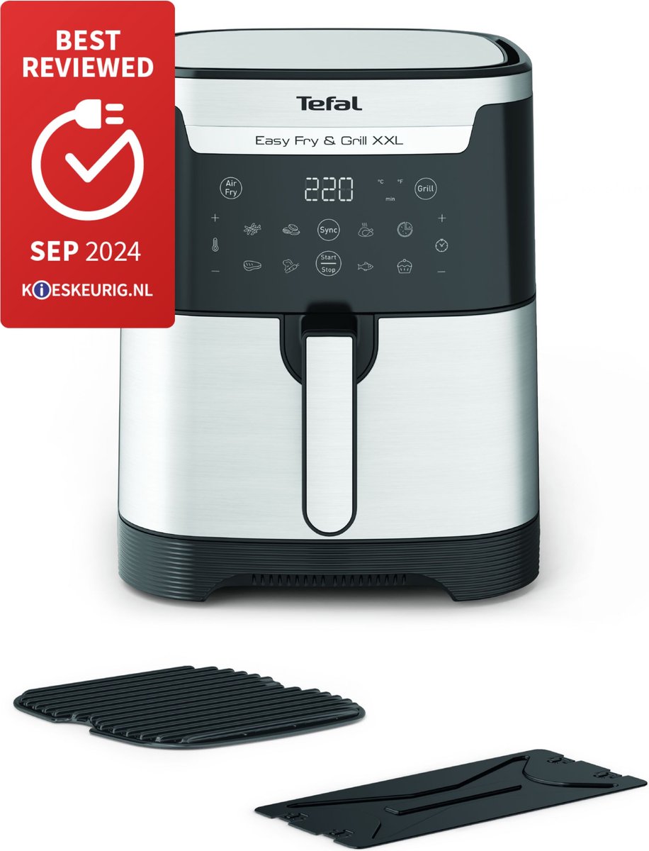 Afbeelding 2 van Tefal Easy Fry & Grill XXL EY801D - 2-in-1 Airfryer - 1650W