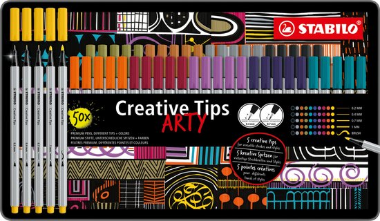 STABILO ARTY Creatieve Set - 50 stuks, Verschillende Kleuren