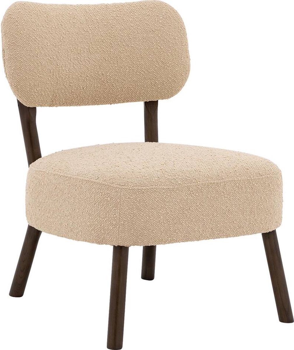 Goossens Fauteuil James - Stof - Bruin