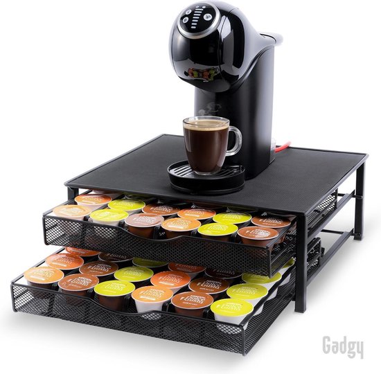 Geschikt voor Dolce Gusto Capsulehouders - Koffiecups Houder met 2 Lades - 72 Dolce Gusto Cups Capsulehouder - Antislip & Trilling Dempend