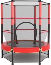OFMOTRA Trampoline - Inclusief veiligheidsnet - Kinder Trampoline - Buitenspeelgoed - 140 cm - tot 150kg - Rood