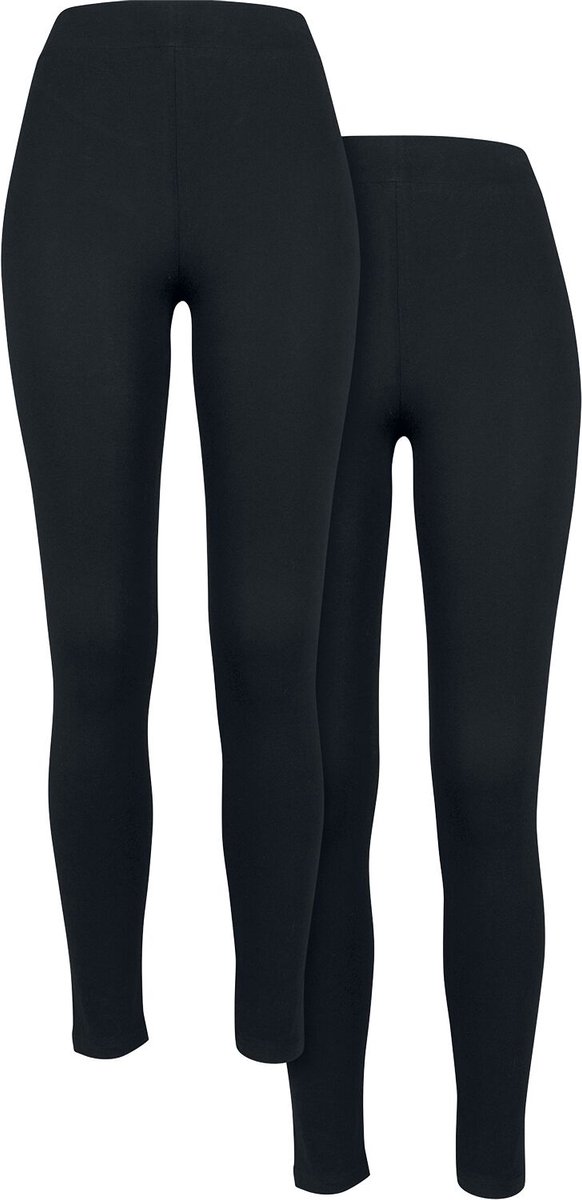 Urban Classics Pre-Pack Jersey 2-Pack Dames Legging – 5XL Zwart