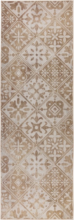 Lalee Luna tapis de cuisine avec dos antidérapant, lavable en machine, 60x180 cm, beige