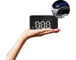 Auto Voorruit Display GPS Snelheidsmeter – Snelheid in de Ruit, HUD met Snelheidsalarm, Rijtijd & Hoogteweergave, Dag/Nacht Helderheid, Universeel voor Alle Voertuigen