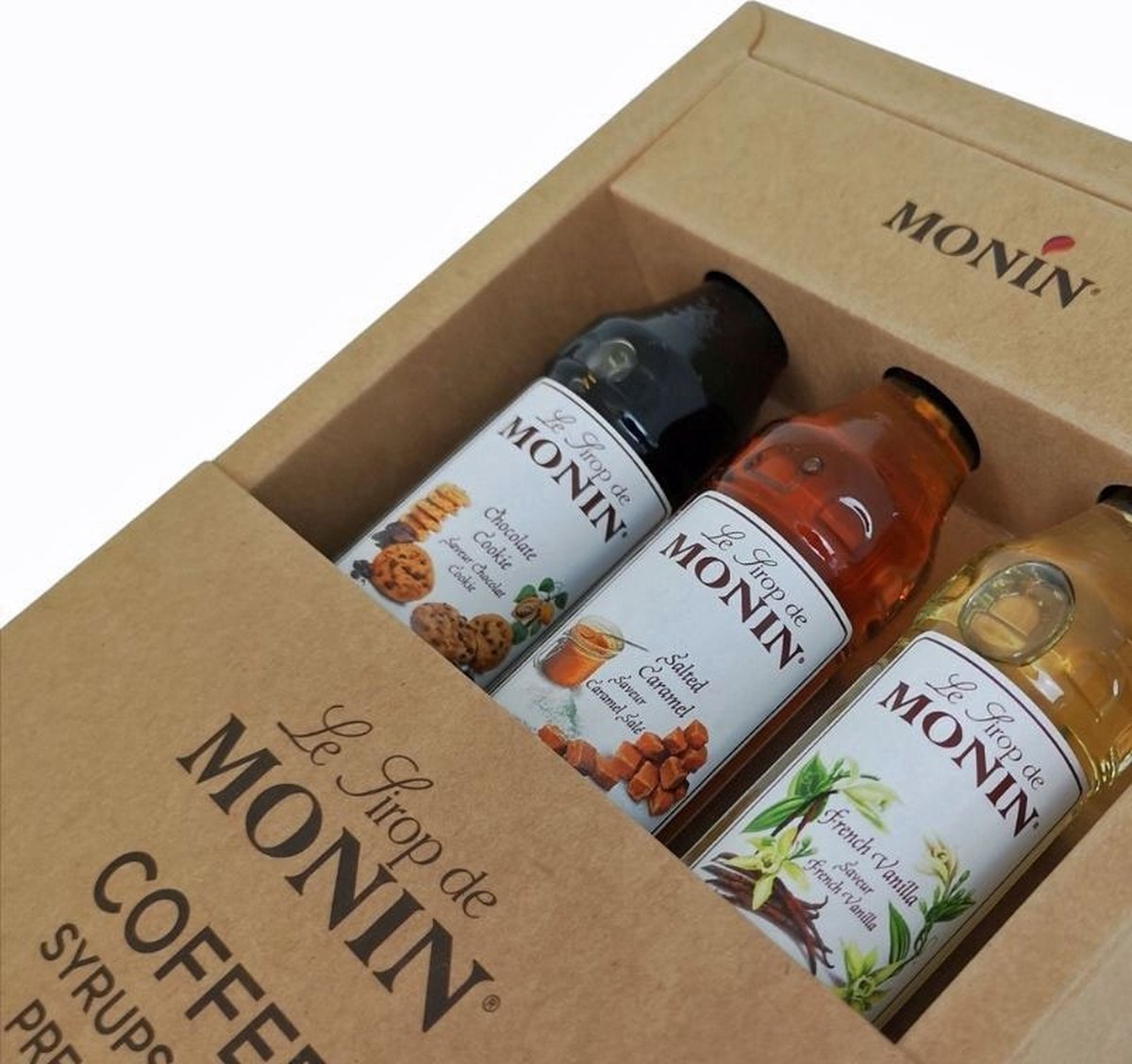 Cadeauverpakking siropen - 3x5cl - koffiesiropen van Monin — cadeau in Eten & Drinken - foto 2