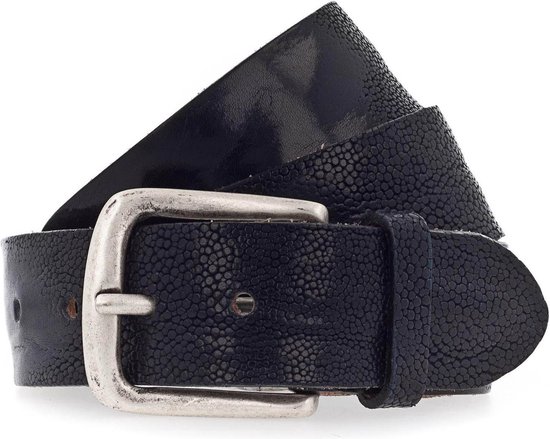 Vanzetti Cuir Ceinture 40mm Leather Belt W85 Marine Bleu