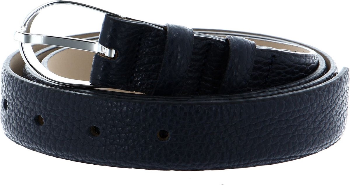 abro Leren Riem Leather Adria Classic Belt W90 Navy Blauw