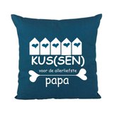 Kussen - Voor de liefste papa - Cadeau vaderdag - Woonaccessoires