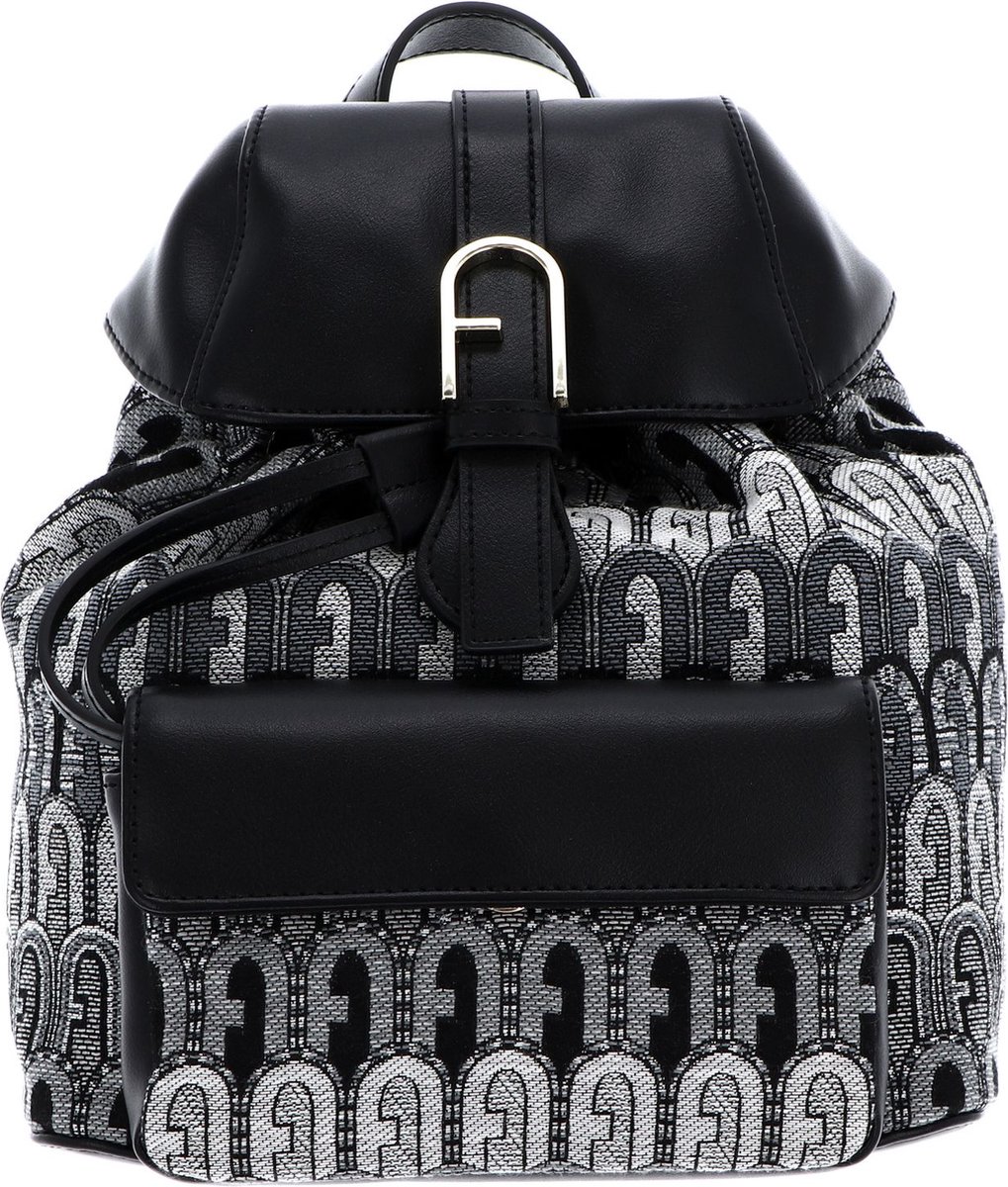 FURLA Vrije tijd rugzak Rugzak Flow Backpack Toni Grigio + Nero Zwart Wit