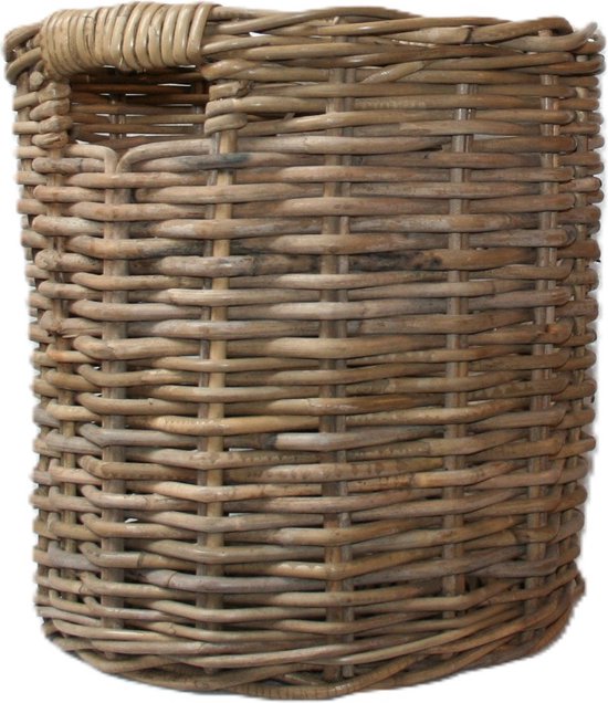EDG Panier de Rangement-Panier à Plantes pour Intérieur Rotin Naturel H 43 cm P 43 cm