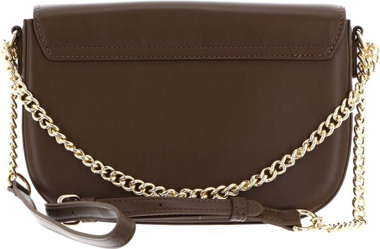 SEIDENFELT MANUFAKTUR Sac à épaule bandoulière Lesja Small Saddle Bag Olive / Gold Marron clair