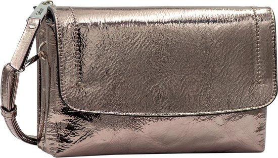 Gabor Sac à épaule bandoulière Sac de soirée Elissa Metallic Flap Bag Top Zip Metallic Grey Bronze