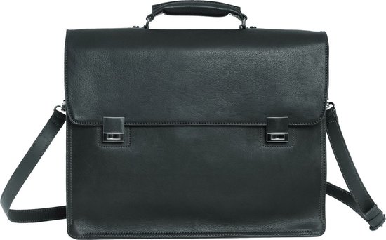 HAROLD'S Cuir Sac de bureau Sac d'ordinateur portable pour ordinateur portable Country Notebook Briefcase Black Noir