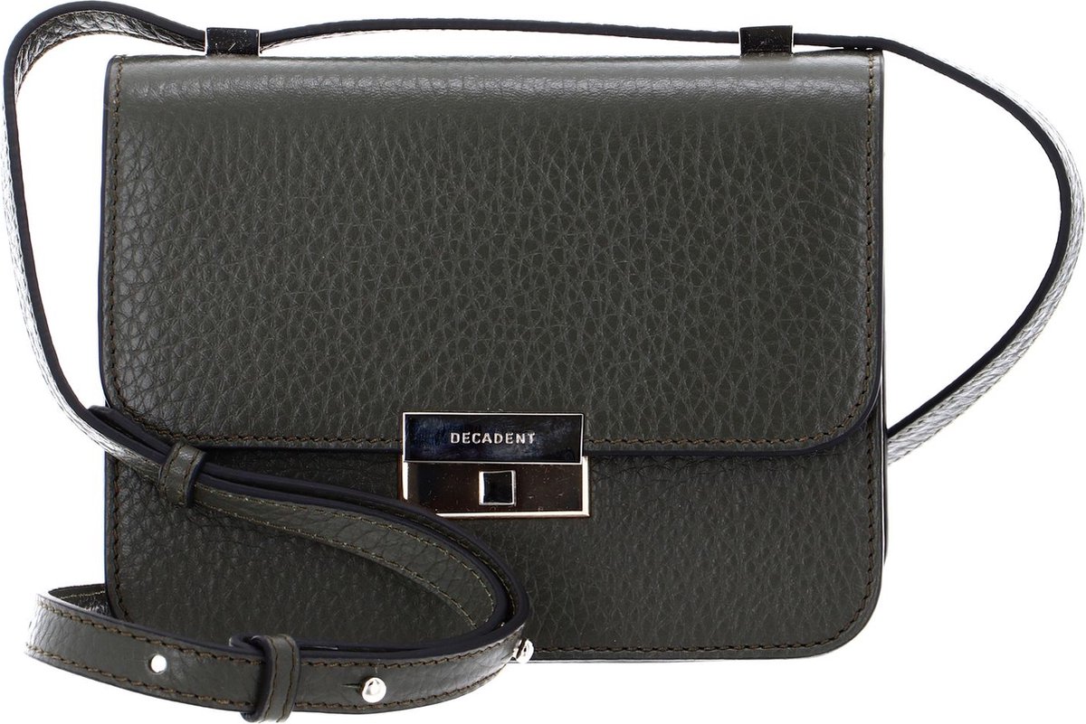 DECADENT Leren Schoudertas Avondtas Rhea Small Cross-Body Bag Army Groene