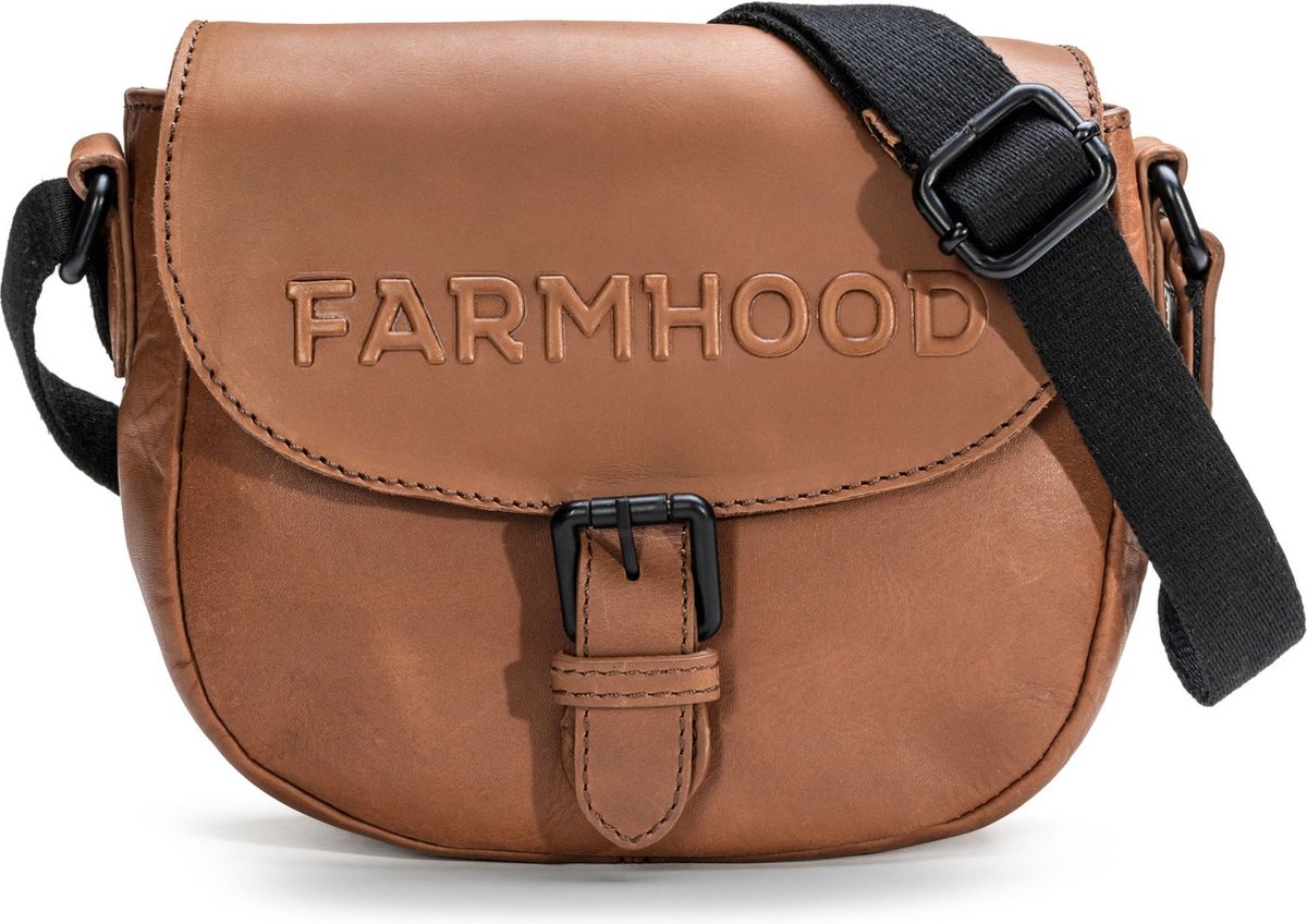Farmhood Leren Schoudertas Nashville Crossbody Bag Brown 2 Bruine