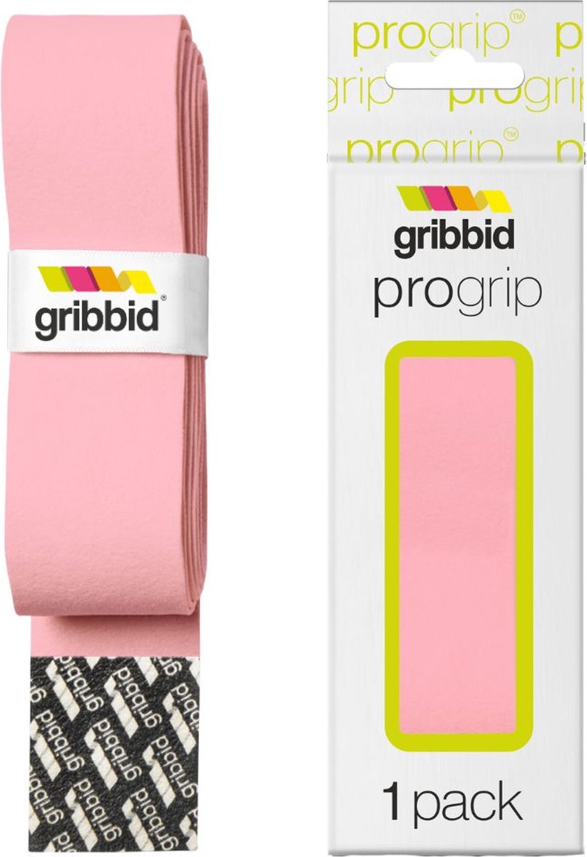 Gribbid Progrip - Hockeystick Grip - Zeemgrip - The Original Dutch Chamois - 1pack Licht Roze