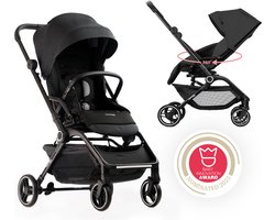 Hamilton by Yoop T1 Buggy - 360° Draaibare Stoel - MagicFold - Tot 22 kg - Kinderwagen - Reflecterende Wielen met Vering - Bekerhouder - Donker grijs