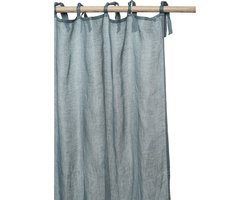Gordijn / Vitrage | Lidi - 100% Linnen - Grijs - Sheer Design - 160x280 cm