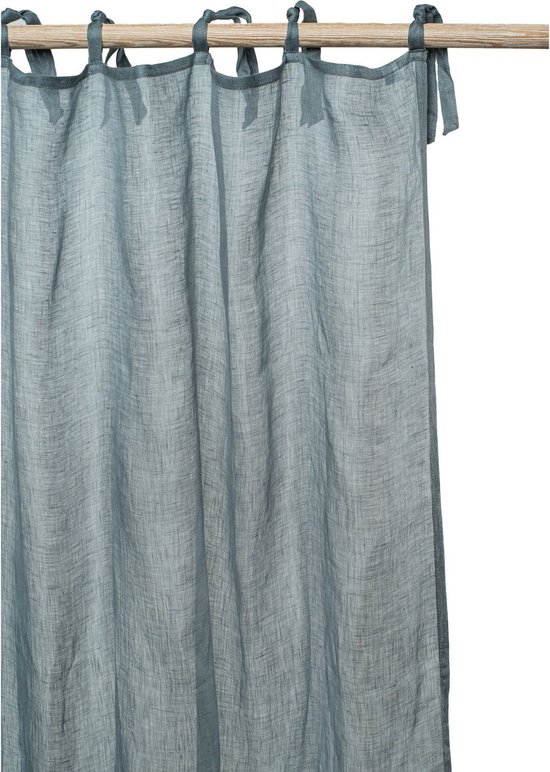Rideau / Rideau voilage | Lidi - 100% Lin - Grijs - Sheer Design - 160x280 cm