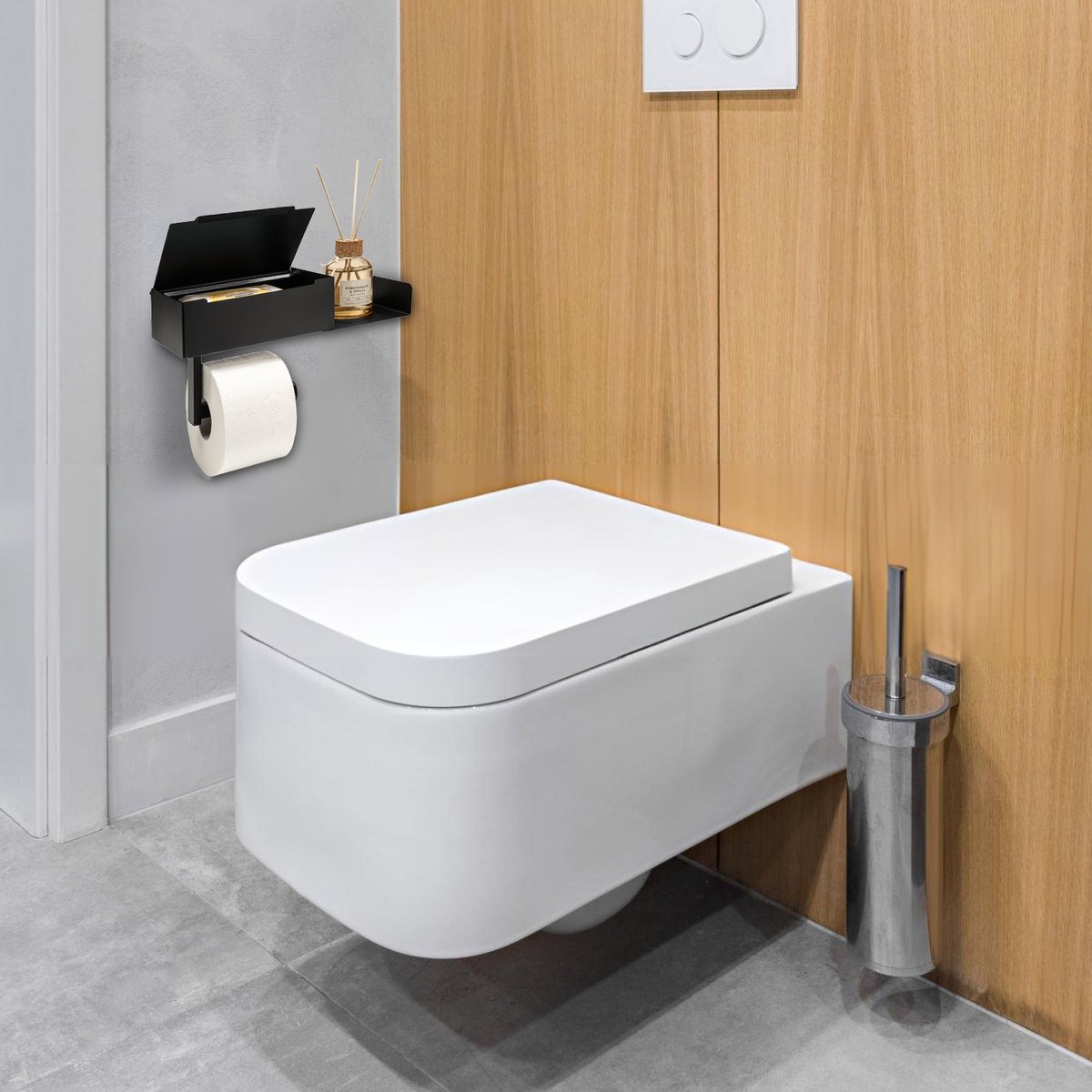Grohe Start QuickFix toiletrolhouder, zonder deksel, zelfklevend