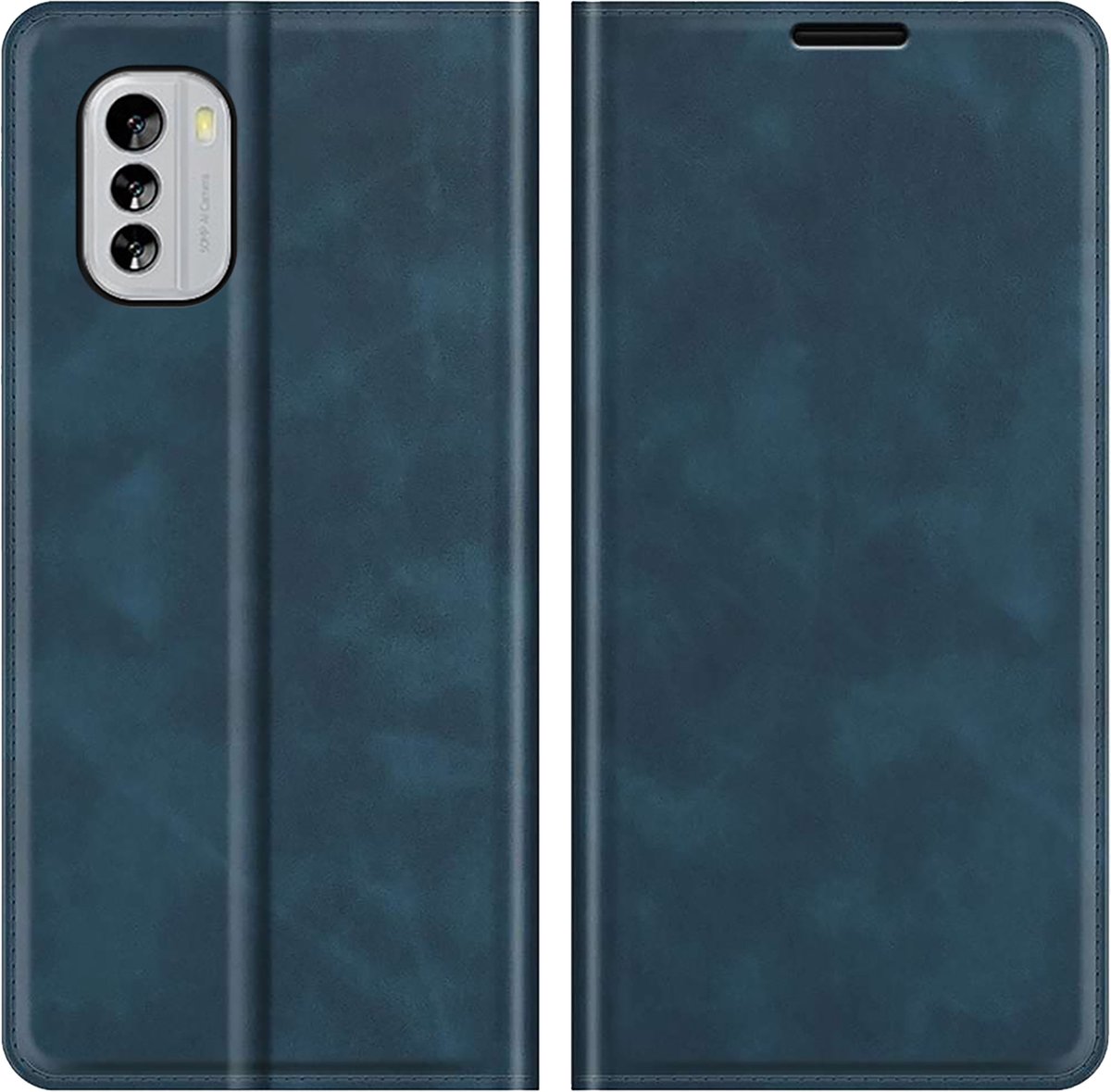 Cazy hoesje geschikt voor Nokia G60 - Hoesje met Pasjeshouder - Luxe Book Case - Blauw