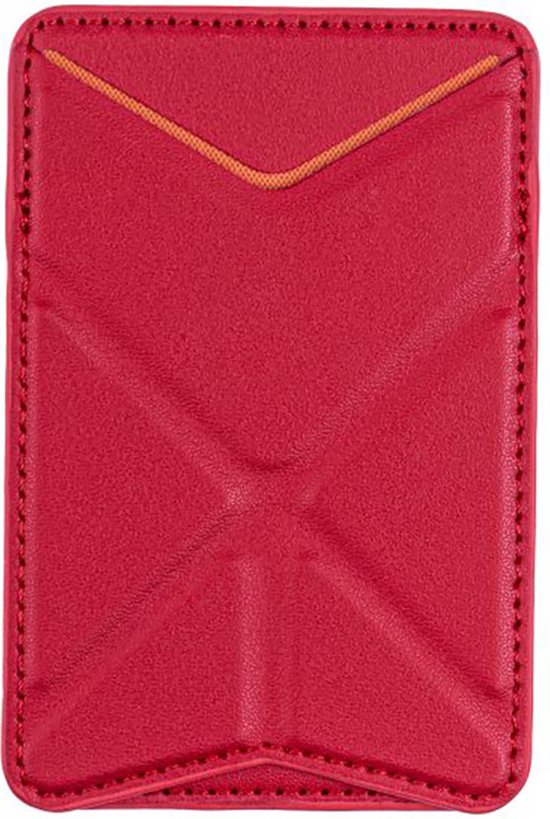 Porte-cartes Cazy adapté aux Housses Magsafe / Smartphones - Béquille - pour cartes - Rouge