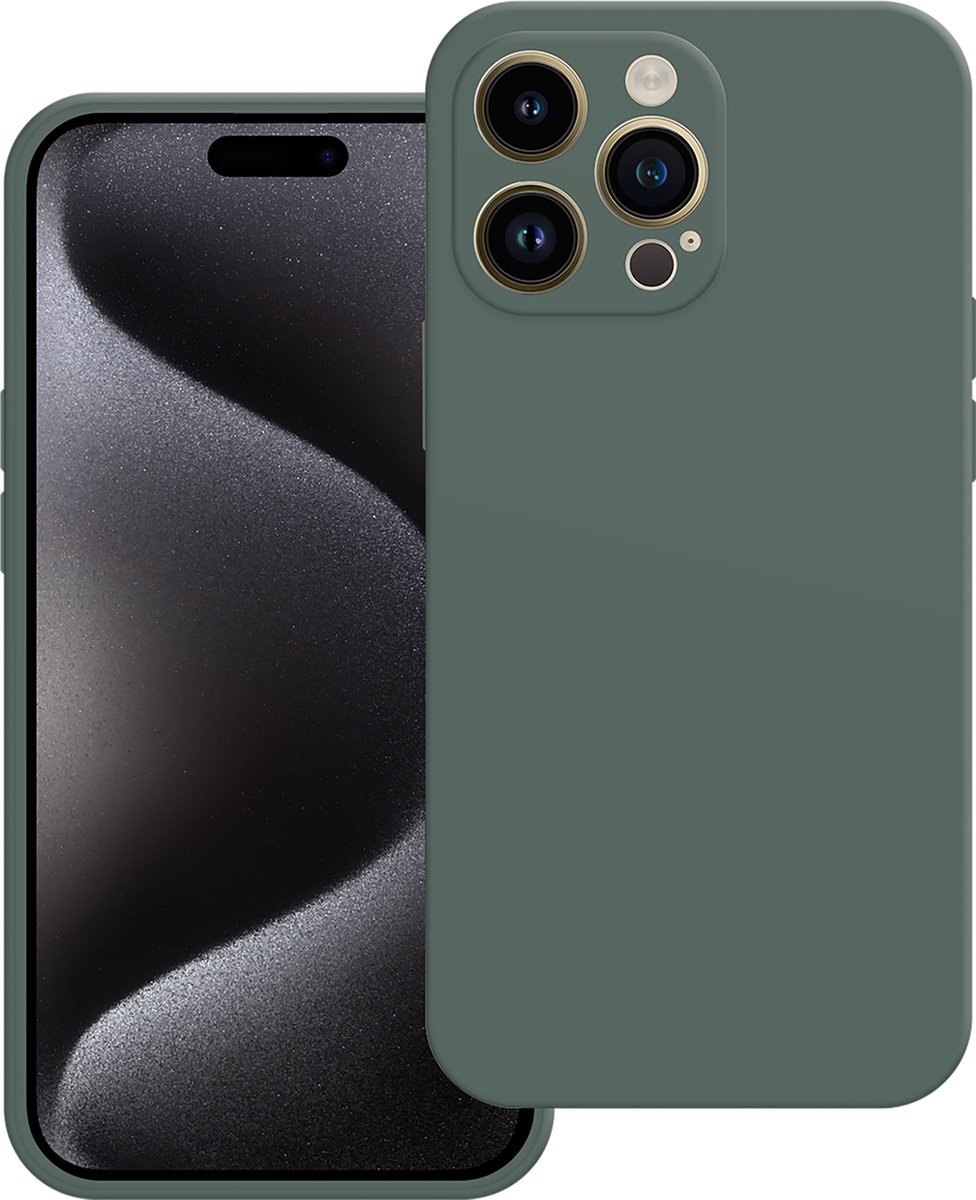 Cazy hoesje geschikt voor iPhone 15 Pro Max Hoesje - Color Backcover - Groen