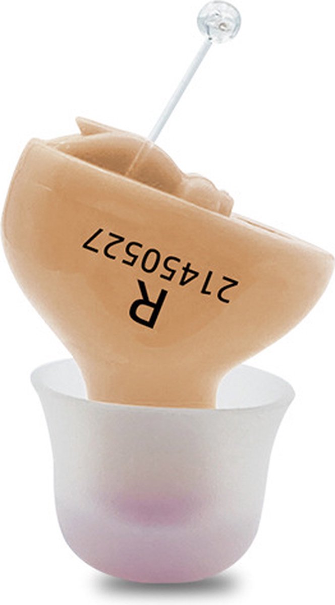 Goedkoopste WK® Mini Digitaal Intelligente Ruisonderdrukking Gehoorapparaat- Rechteroor- CIC (Complete in the Canal) ontwerp- Gepatenteerde Japanse nanotechnologie-chip voor medische doeleinden-HiFi-geluid van hoge kwaliteit - Met batterij- Beige