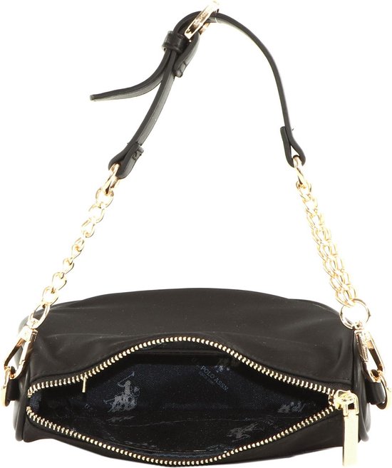 U.S. POLO ASSN. Sac à épaule Sac à épaule bandoulière Houston Mini Round Hobo Bag Black Noir