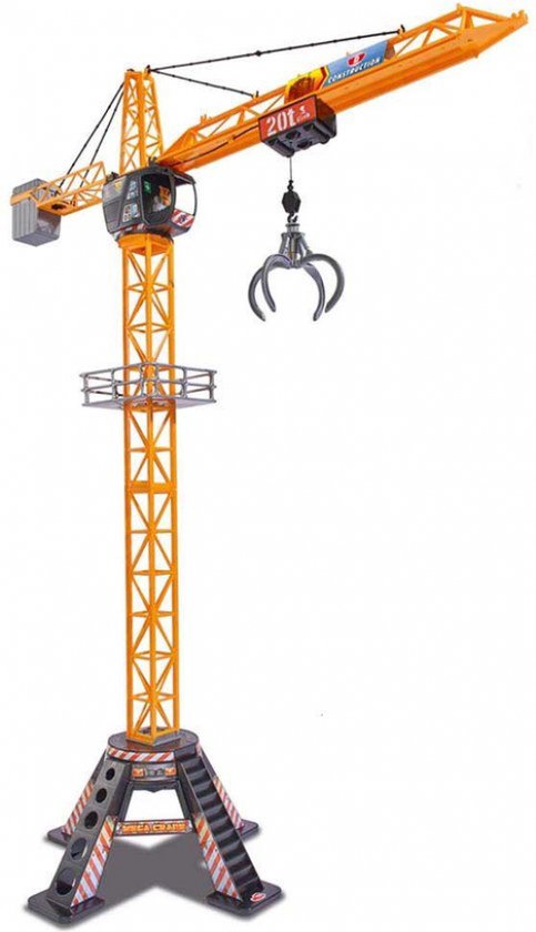 Dickie Toys - Giant Constructie Kraan 120 cm - Speelgoedvoertuig