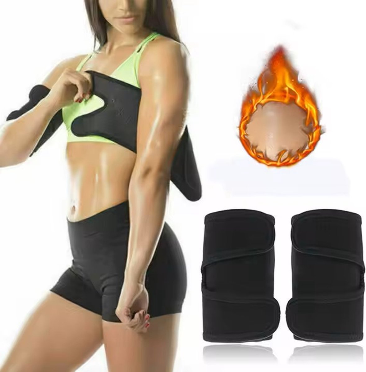 Goedkoopste BB Arm Zweetband - Zweetband - Armband - Afvallen - Afslankband - Zweetband Arm - Zweetband voor hardlopen - 2 Zweetbanden - Zweetband voor elk arm - Rood
