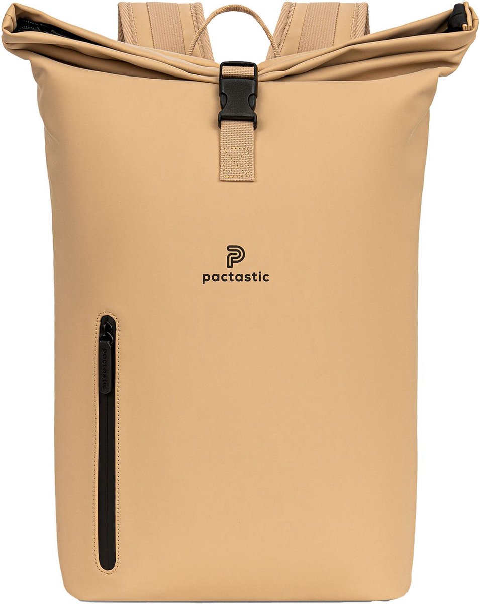 Pactastic Daypack Rugzak met laptopvak Urban Collection Rolltop Backpack 45 cm 22L Beige
