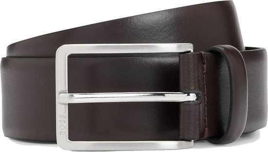 BOSS Cuir Ceinture Erman-L Sz35 Leather Belt W95 Dark Brown Marron foncé