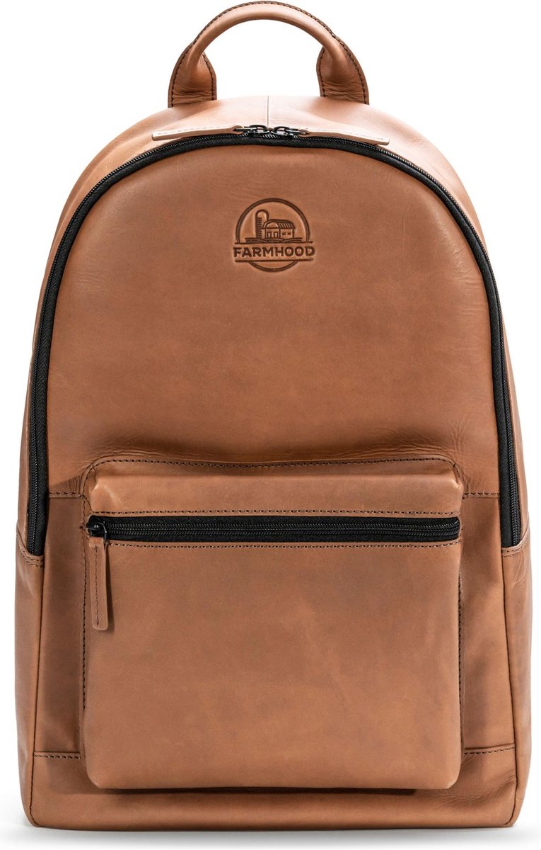 Farmhood Leren Vrije tijd rugzak Rugzak met laptopvak Nashville Backpack Brown 2 Bruine